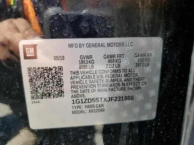 2018 CHEVROLET MALIBU LT  