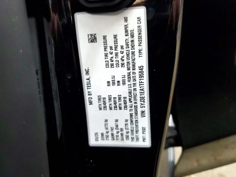 2026 TESLA MODEL 3   