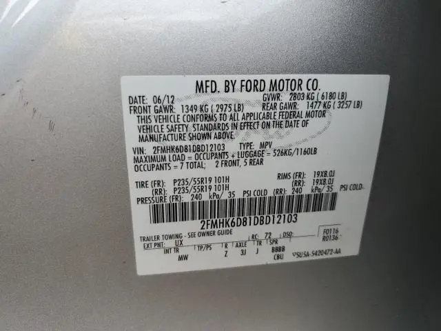 2013 FORD FLEX LIMITED  