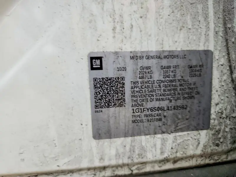 2020 CHEVROLET BOLT EV LT  