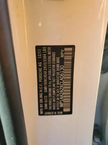 2012 PORSCHE CAYENNE   