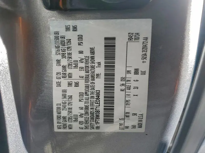 2020 FORD F350 SUPER DUTY  