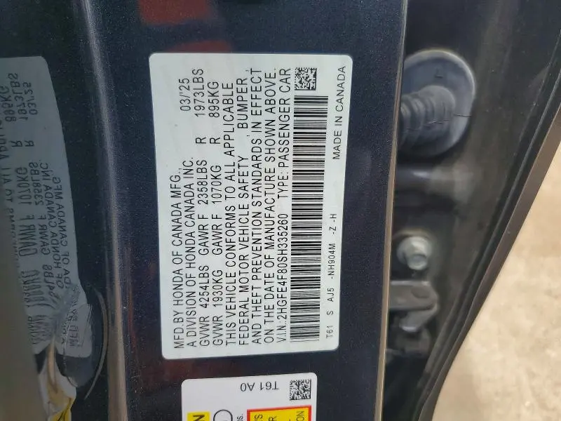 2025 HONDA CIVIC SPORT  