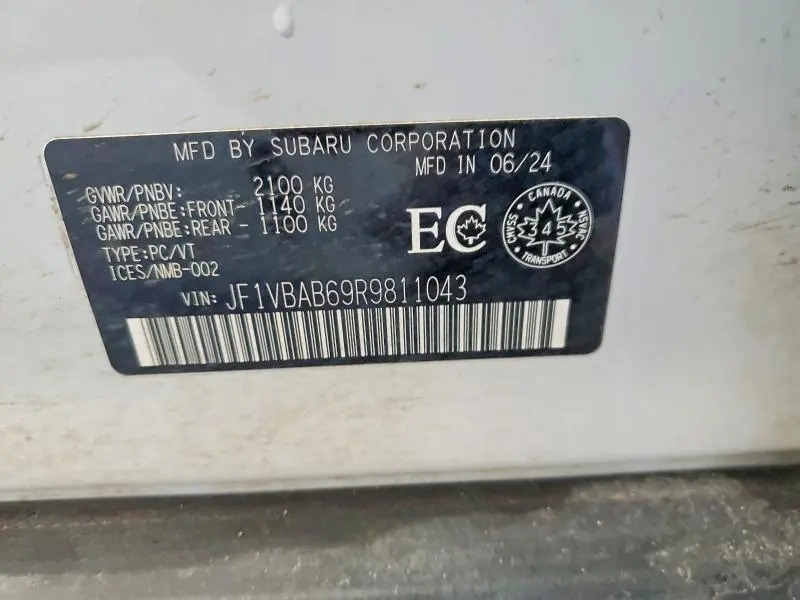 2024 SUBARU WRX   