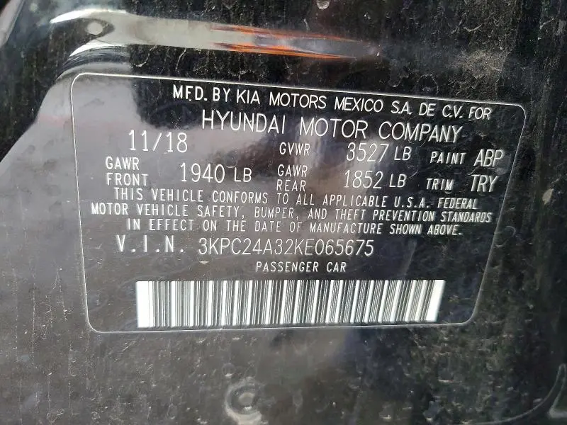 2019 HYUNDAI ACCENT SE  