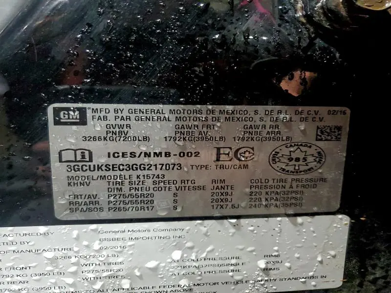 2016 CHEVROLET SILVERADO K1500 LTZ  