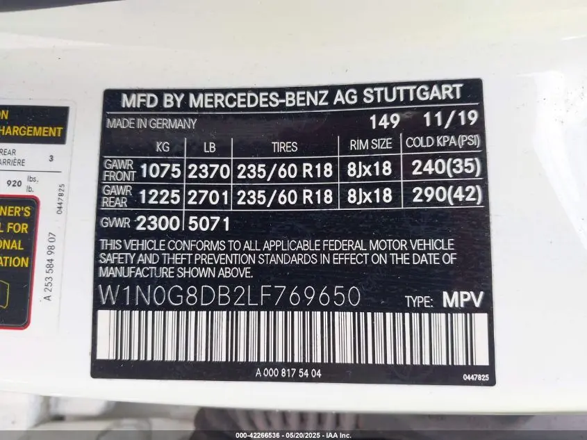 2020 MERCEDES-BENZ GLC 300  