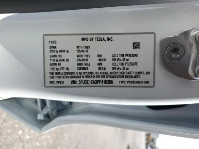 2023 TESLA MODEL 3   