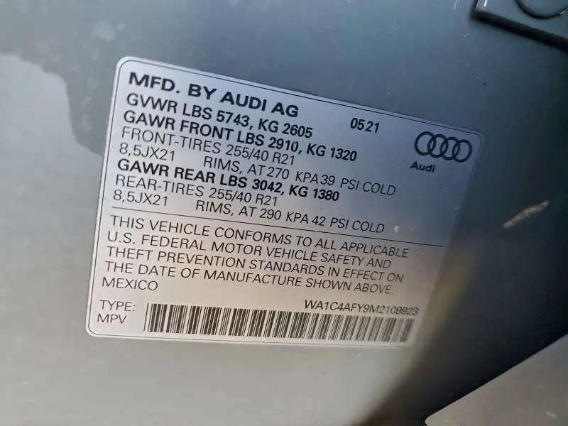 2021 AUDI SQ5 PRESTIGE  