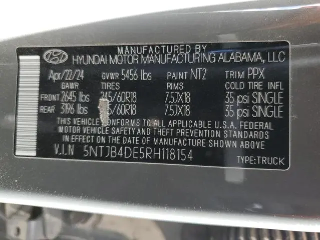 2024 HYUNDAI SANTA CRUZ SEL  