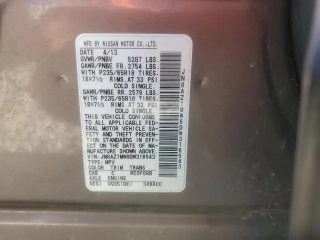 2013 NISSAN MURANO S  