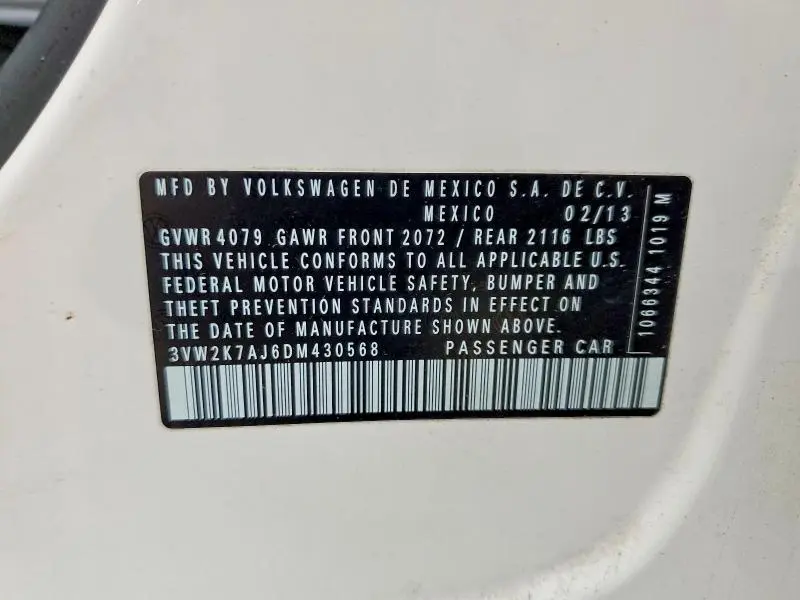 2013 VOLKSWAGEN JETTA BASE  