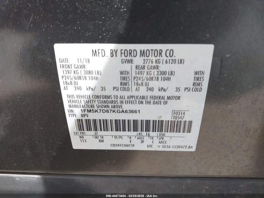2019 FORD EXPLORER XLT