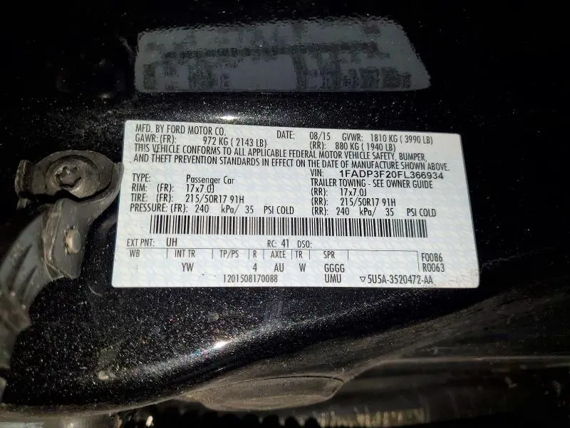 2015 FORD FOCUS SE  