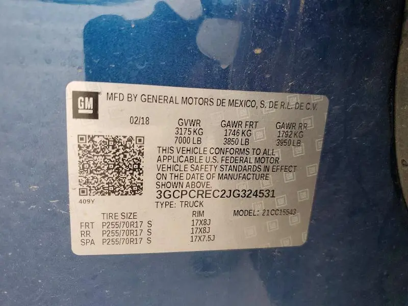2018 CHEVROLET SILVERADO C1500 LT  