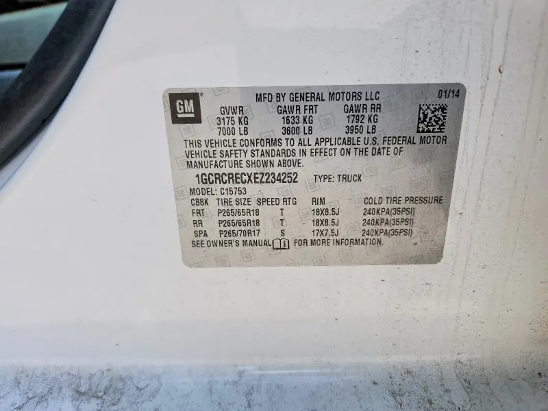 2014 CHEVROLET SILVERADO C1500 LT  