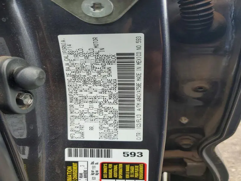 2014 TOYOTA TACOMA DOUBLE CAB PRERUNNER  