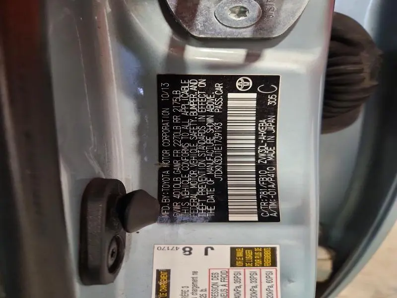 2014 TOYOTA PRIUS TWO  