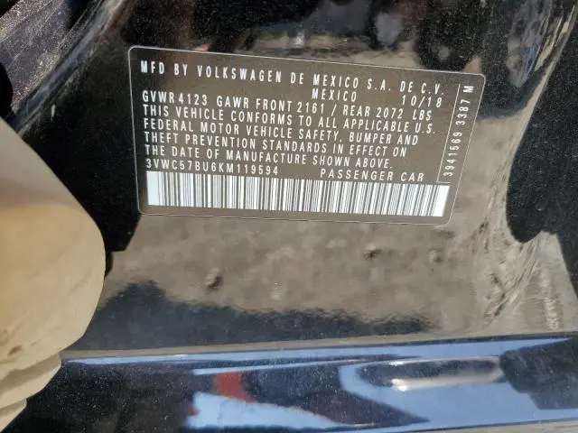 2019 VOLKSWAGEN JETTA S  