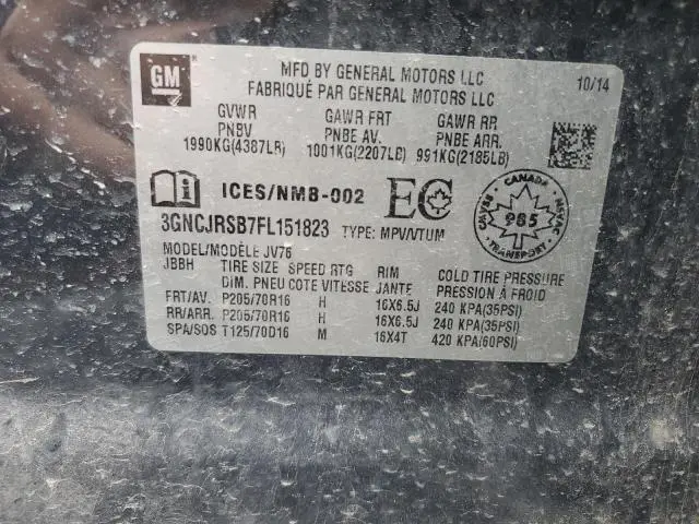 2015 CHEVROLET TRAX 1LT  