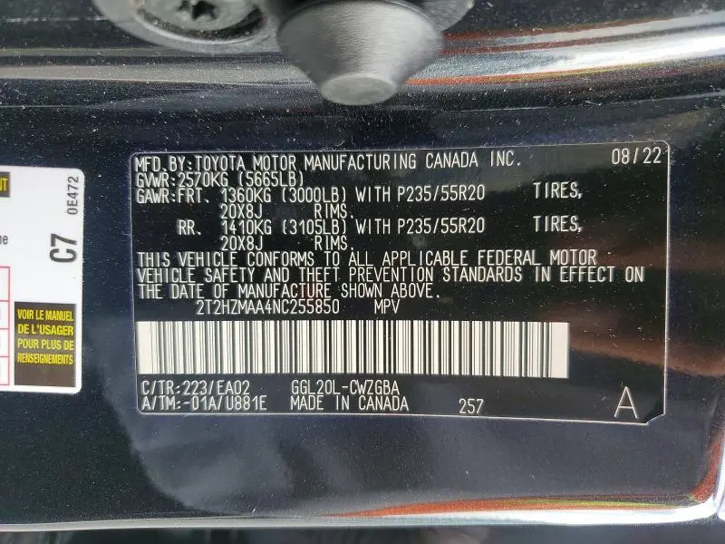 2022 LEXUS RX 350  