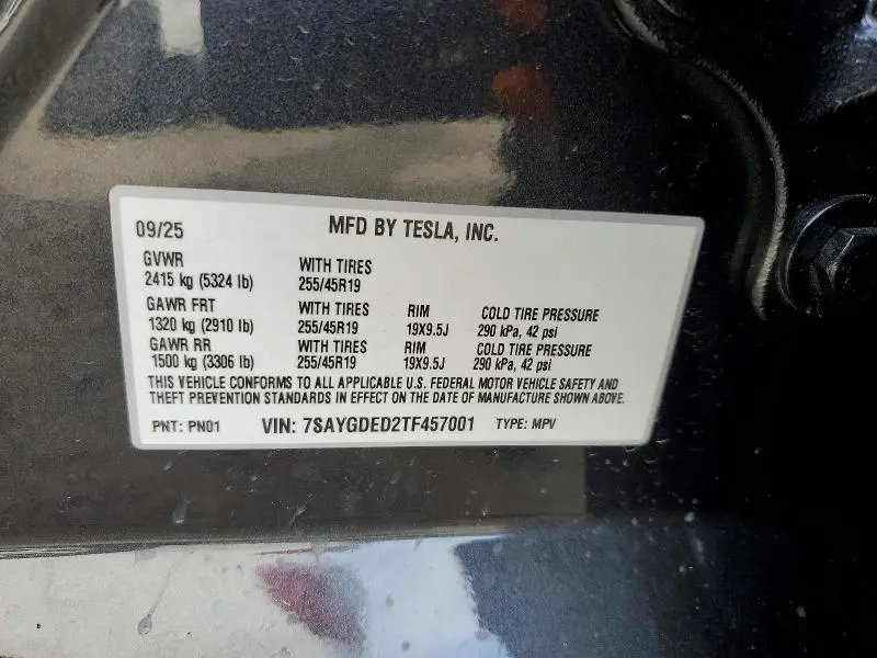 2026 TESLA MODEL Y   