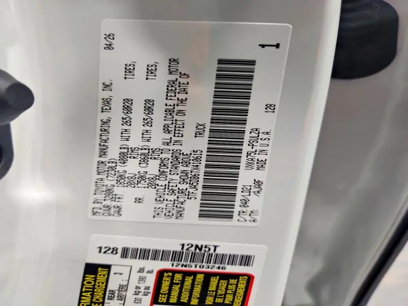 2026 TOYOTA TUNDRA CREWMAX LIMITED  