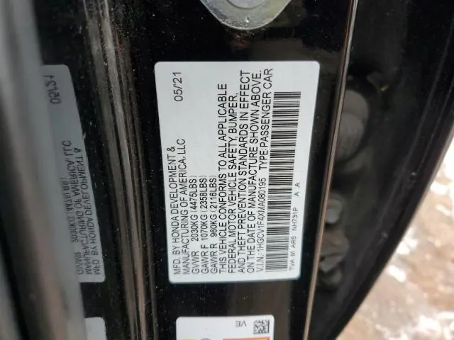 2021 HONDA ACCORD SPORT SE