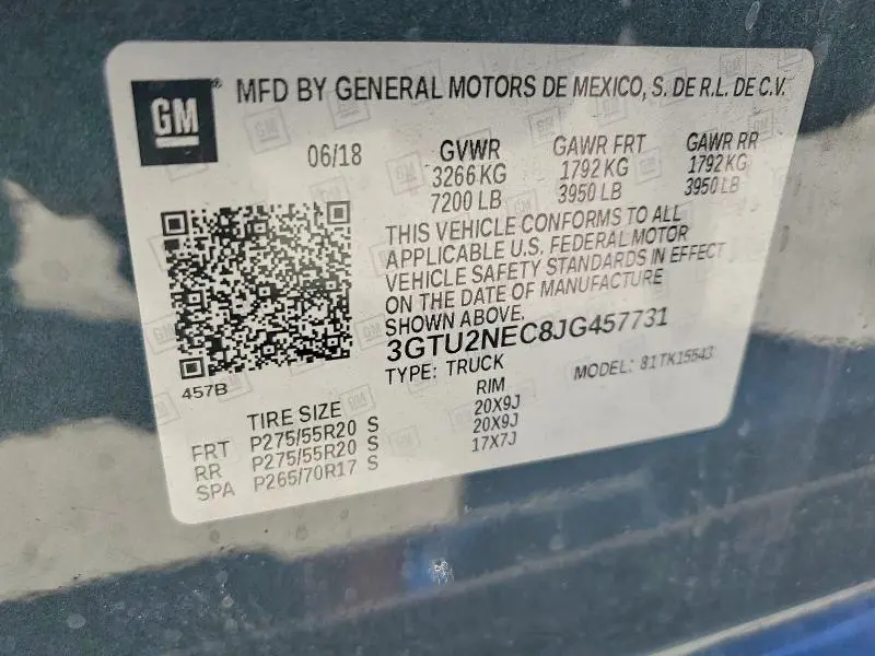 2018 GMC SIERRA K1500 SLT  