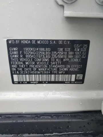 2025 HONDA HR-V SPORT  