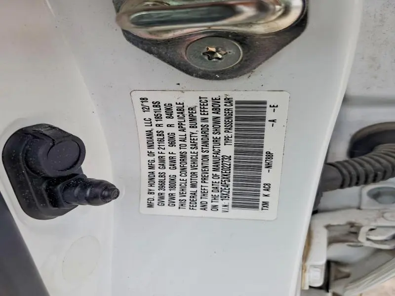 2019 HONDA INSIGHT EX  