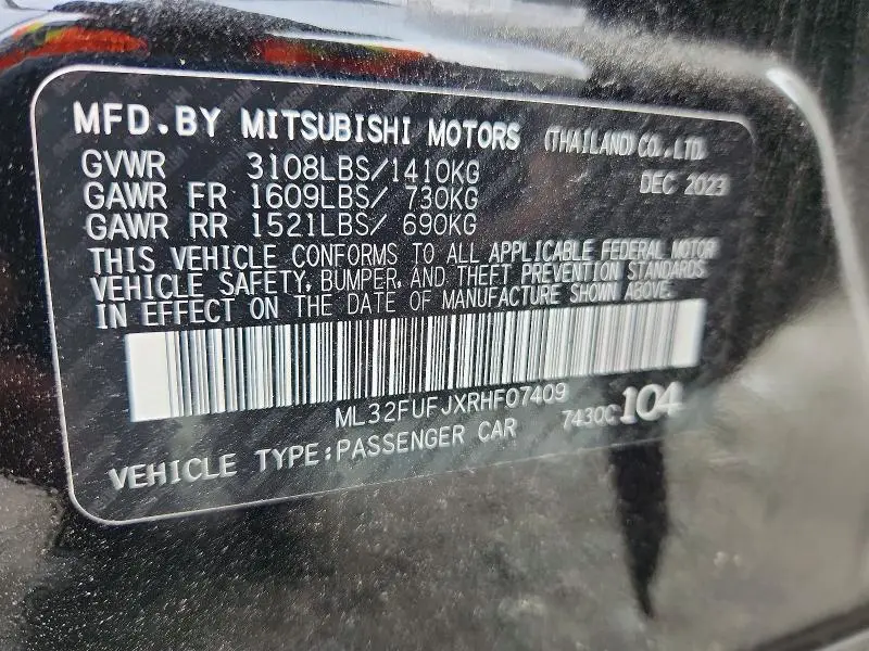 2024 MITSUBISHI MIRAGE G4 ES  