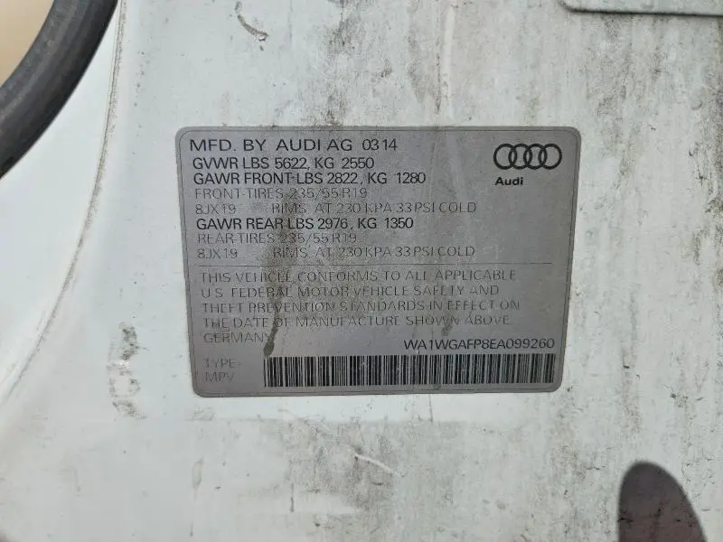 2014 AUDI Q5 PRESTIGE  