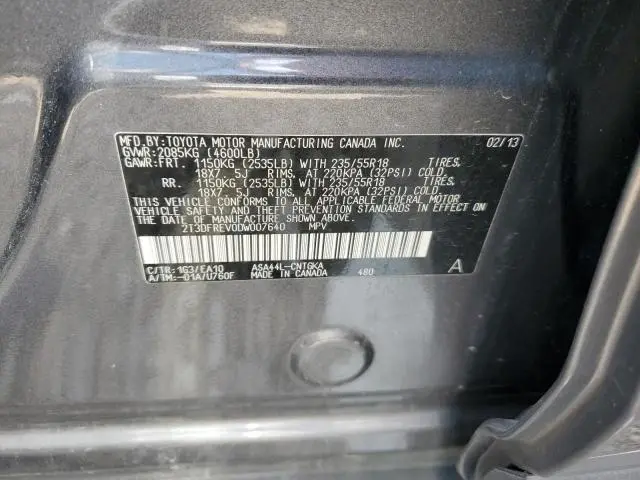 2013 TOYOTA RAV4 LIMITED  