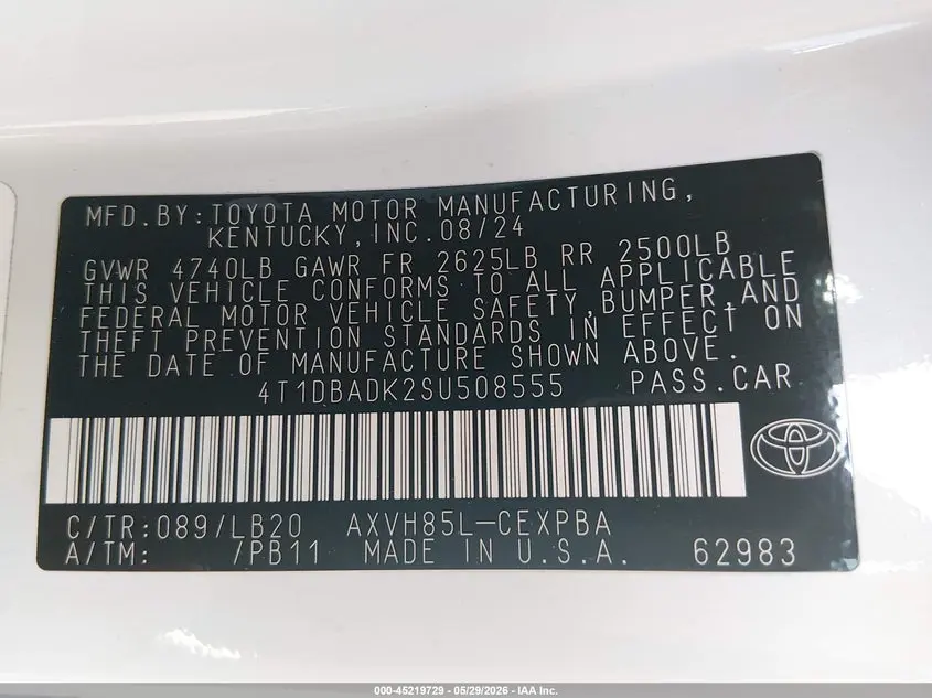 2025 TOYOTA CAMRY XSE