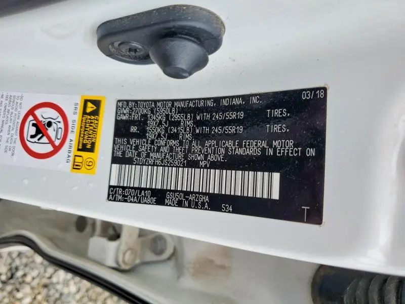 2018 TOYOTA HIGHLANDER LIMITED  