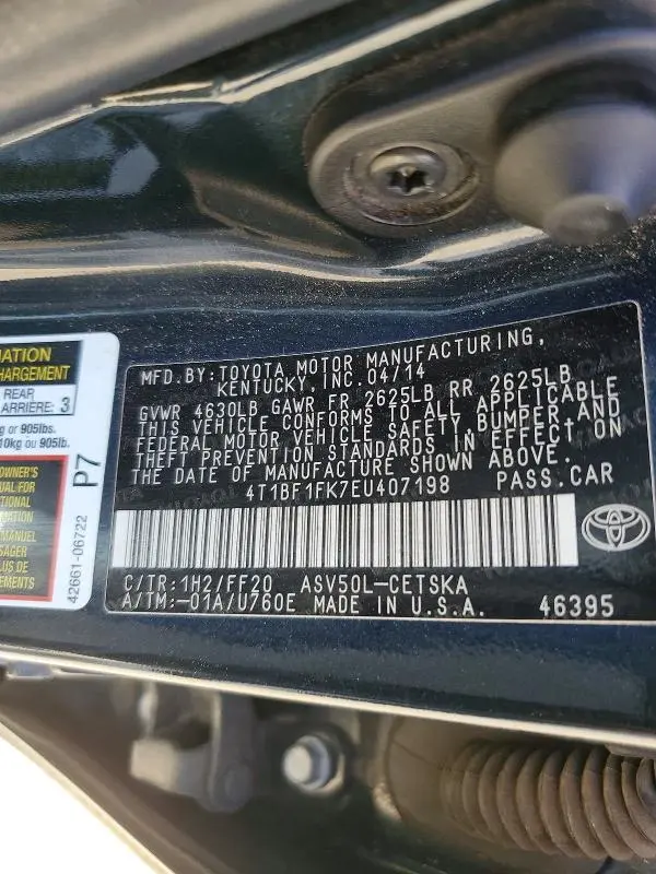 2014 TOYOTA CAMRY SE  