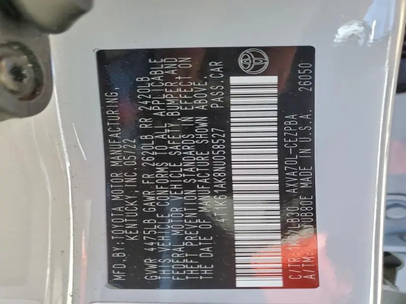 2022 TOYOTA CAMRY XSE  