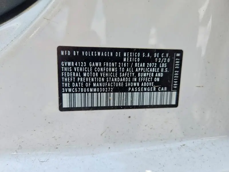 2021 VOLKSWAGEN JETTA   