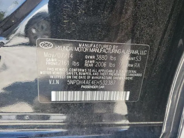 2014 HYUNDAI ELANTRA SE  