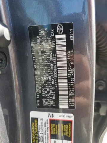 2011 TOYOTA CAMRY BASE  