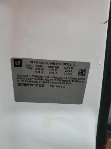 2015 CHEVROLET IMPALA LIMITED LT  