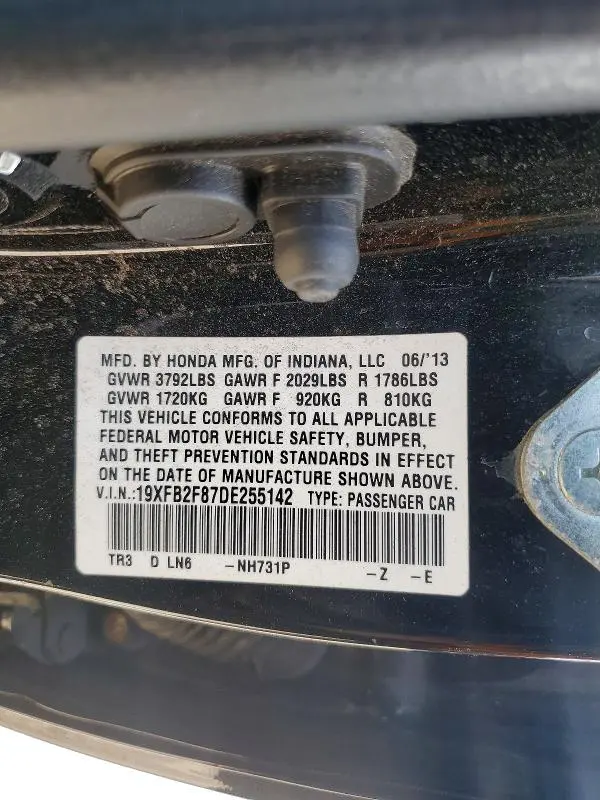 2013 HONDA CIVIC EX  