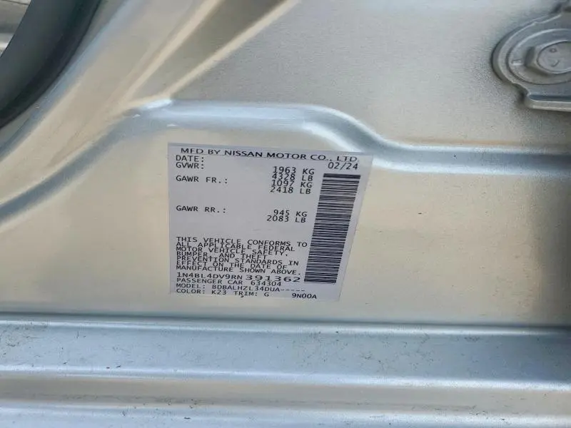 2024 NISSAN ALTIMA SV  