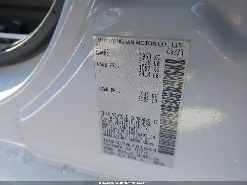 2023 NISSAN ALTIMA SR FWD