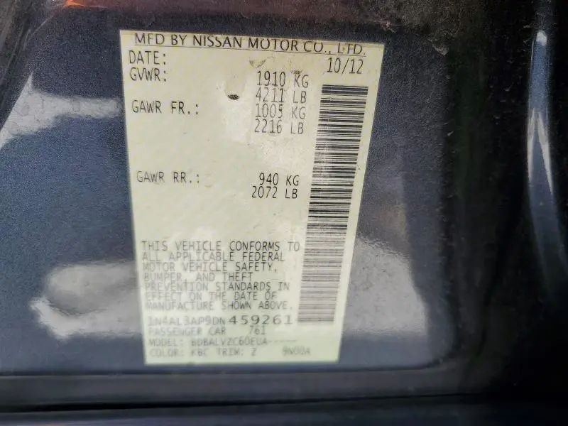 2013 NISSAN ALTIMA 2.5  