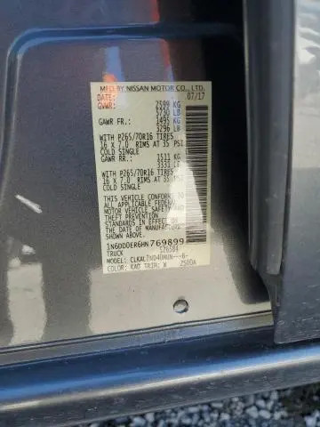 2017 NISSAN FRONTIER S