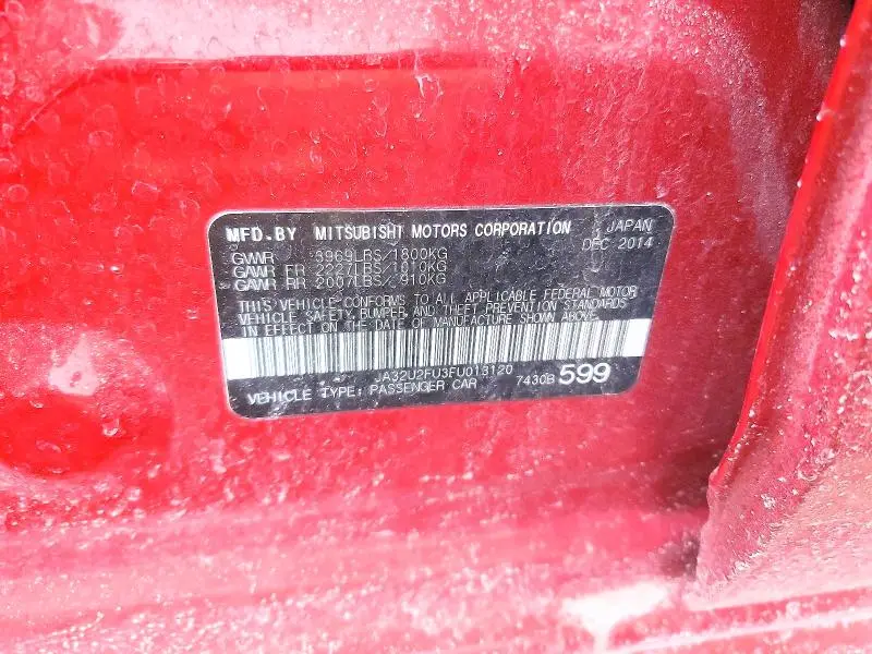 2015 MITSUBISHI LANCER ES  