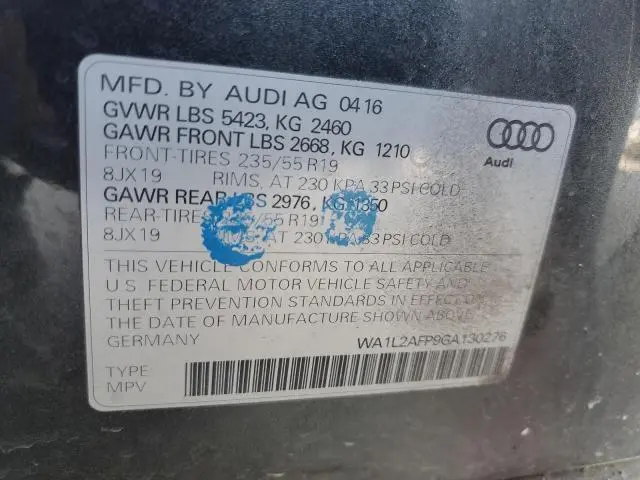 2016 AUDI Q5 PREMIUM PLUS  