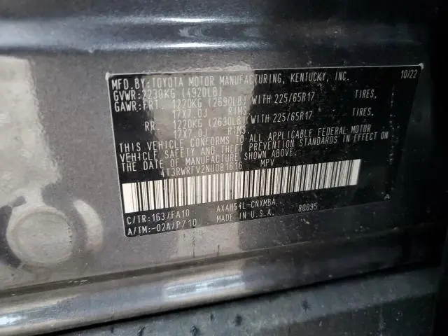 2022 TOYOTA RAV4 XLE